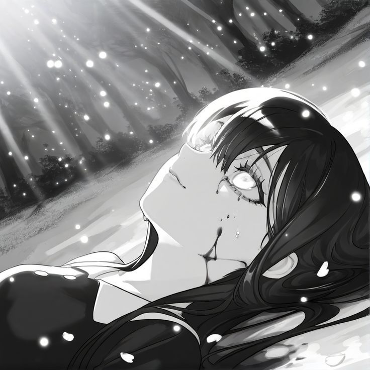 Avatar trắng đen anime buồn sâu thẳm